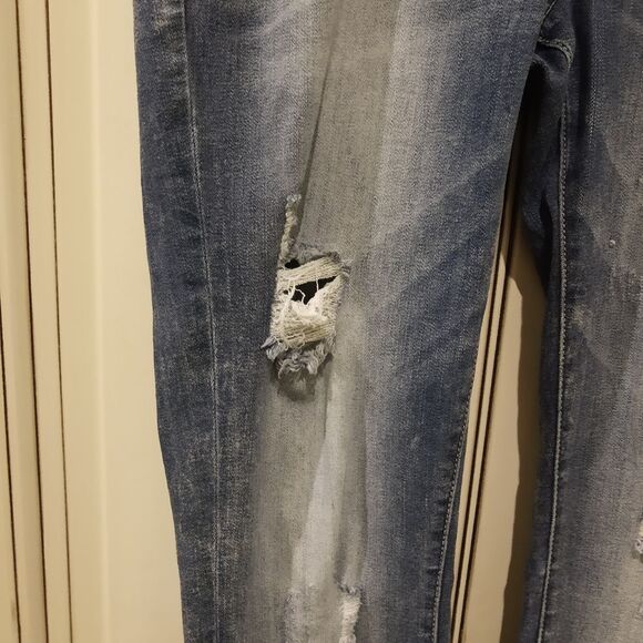 DEAR John Blue Jeans Straight Leg Size 30 Distressing - Picture 5 of 10